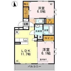 エレンシア東瀬頭の物件間取画像